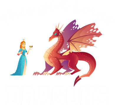 This Girl Loves Dragons Kids T-Shirt